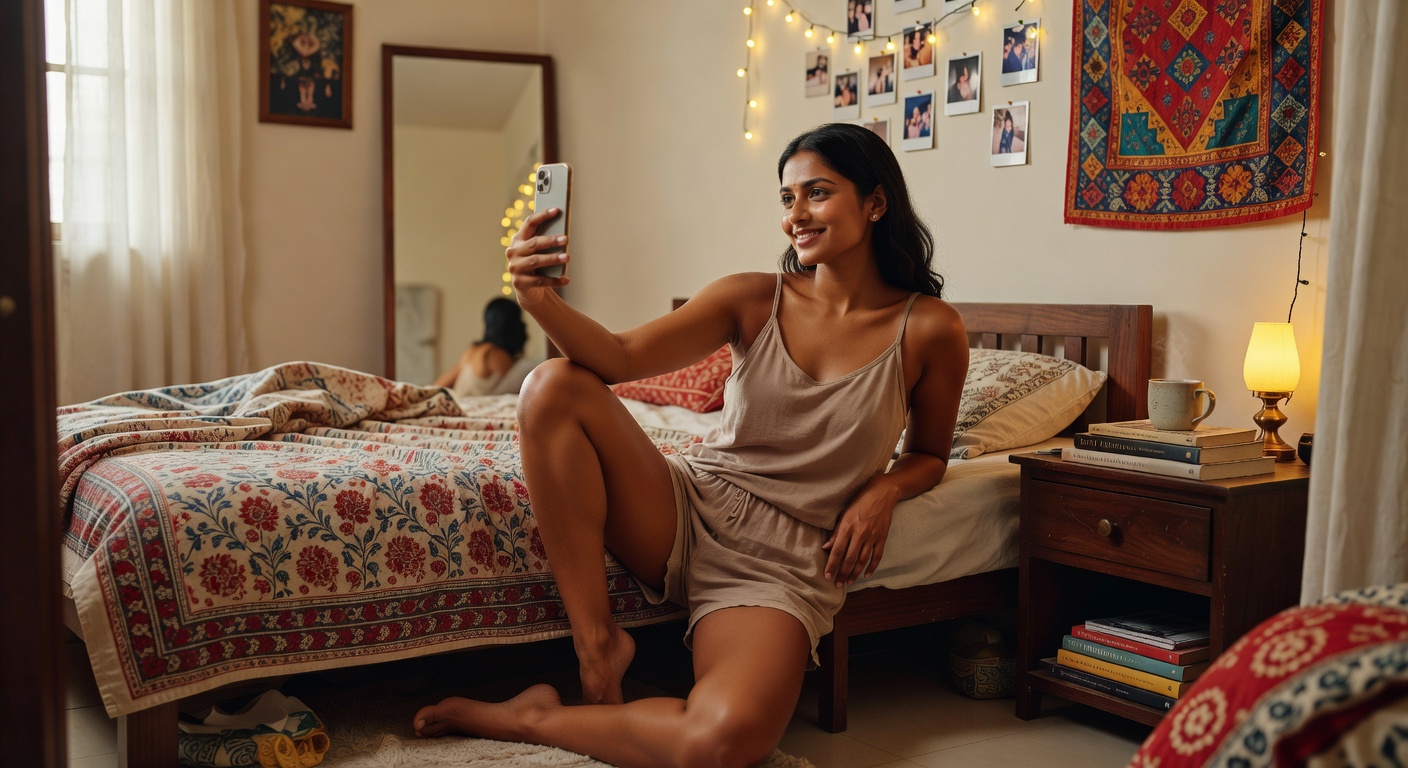 Priya from Delhi Bedroom Selfies — Hot Indian Nude Photos - photo 3