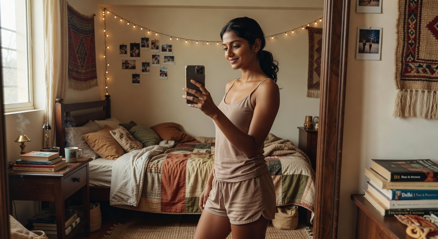 Priya from Delhi Bedroom Selfies — Hot Indian Nude Photos - photo 5