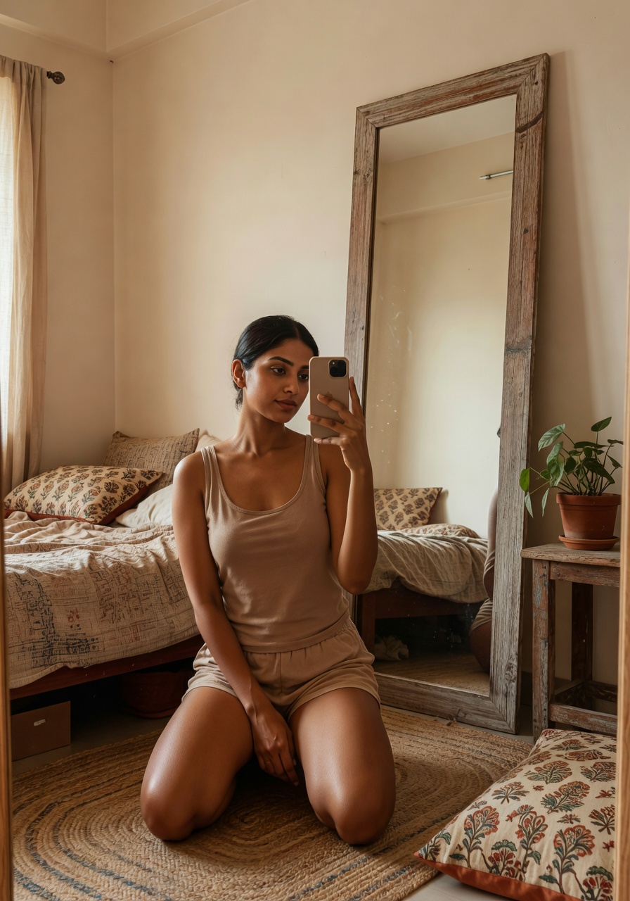 Priya from Delhi Bedroom Selfies — Hot Indian Nude Photos - photo 7