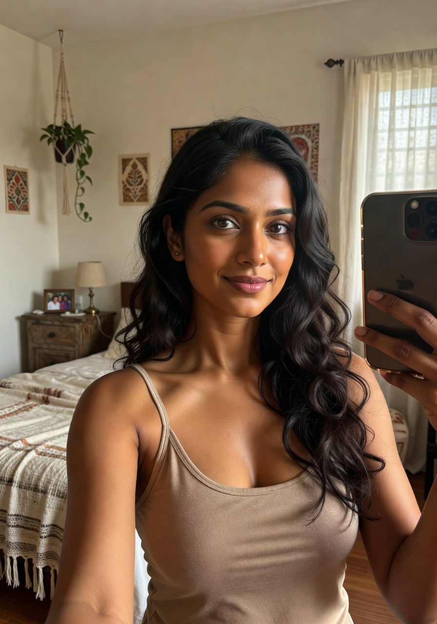 Riya from Dubai NRI Bedroom Selfies — Hot Indian Nude Photos