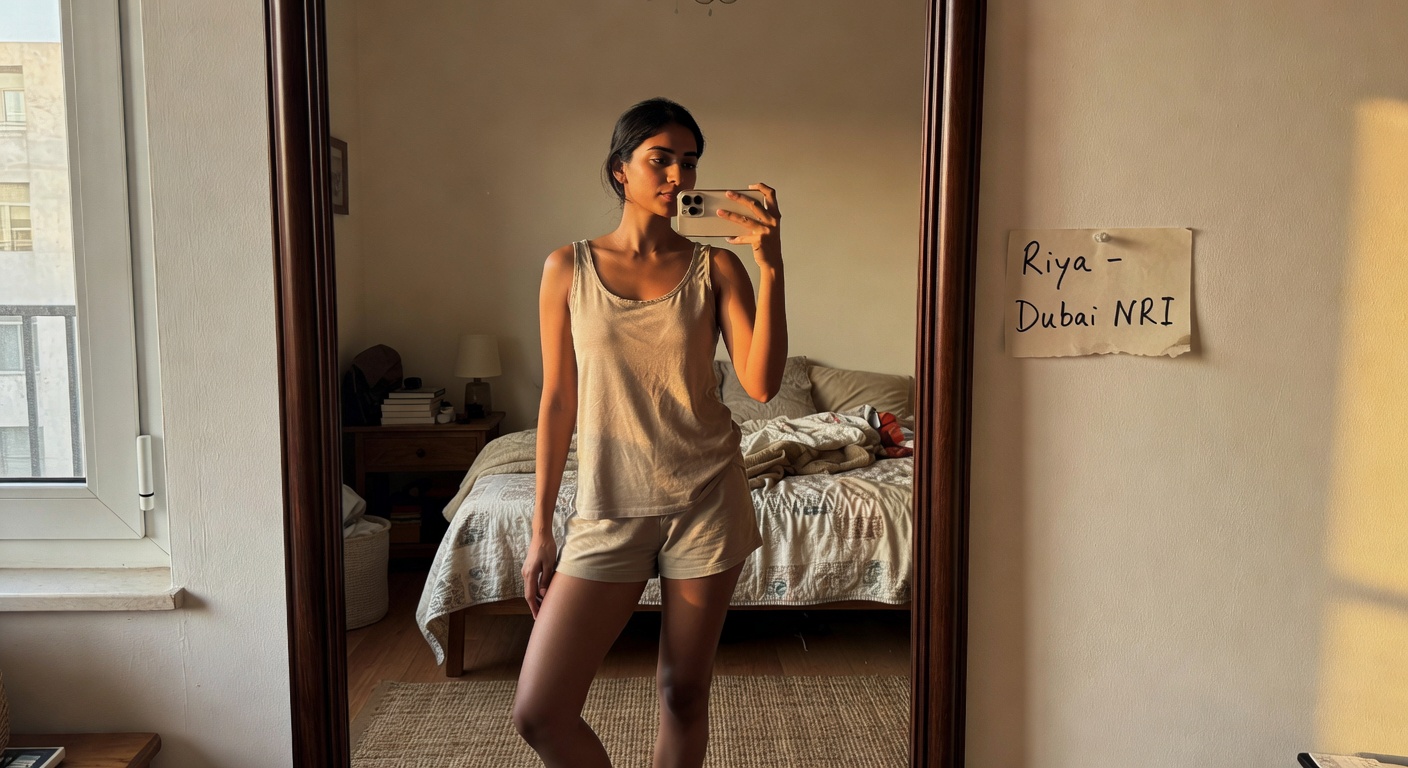 Riya from Dubai NRI Bedroom Selfies — Hot Indian Nude Photos - photo 2