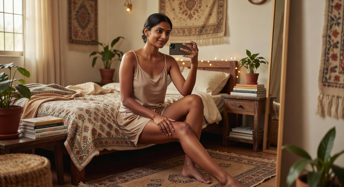 Riya from Dubai NRI Bedroom Selfies — Hot Indian Nude Photos - photo 3