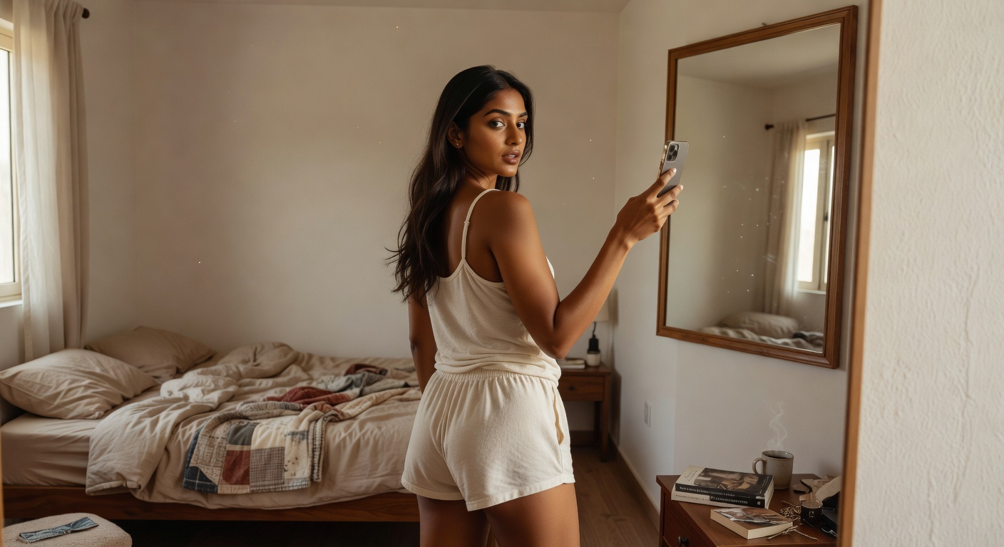 Riya from Dubai NRI Bedroom Selfies — Hot Indian Nude Photos - photo 4