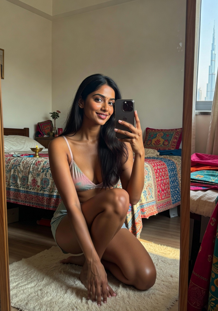Riya from Dubai NRI Bedroom Selfies — Hot Indian Nude Photos - photo 7