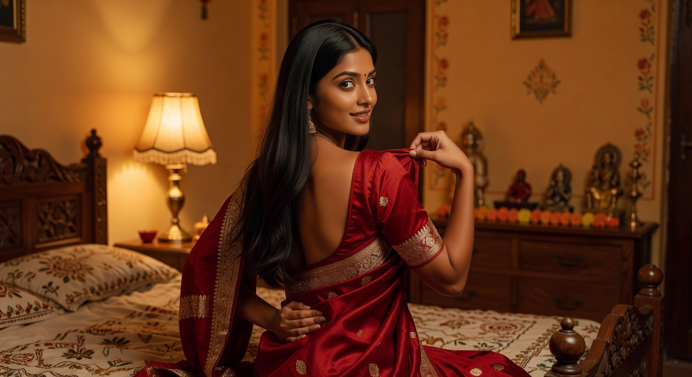 Sexy Desi Babe Undressing — Saree Strip - photo 4