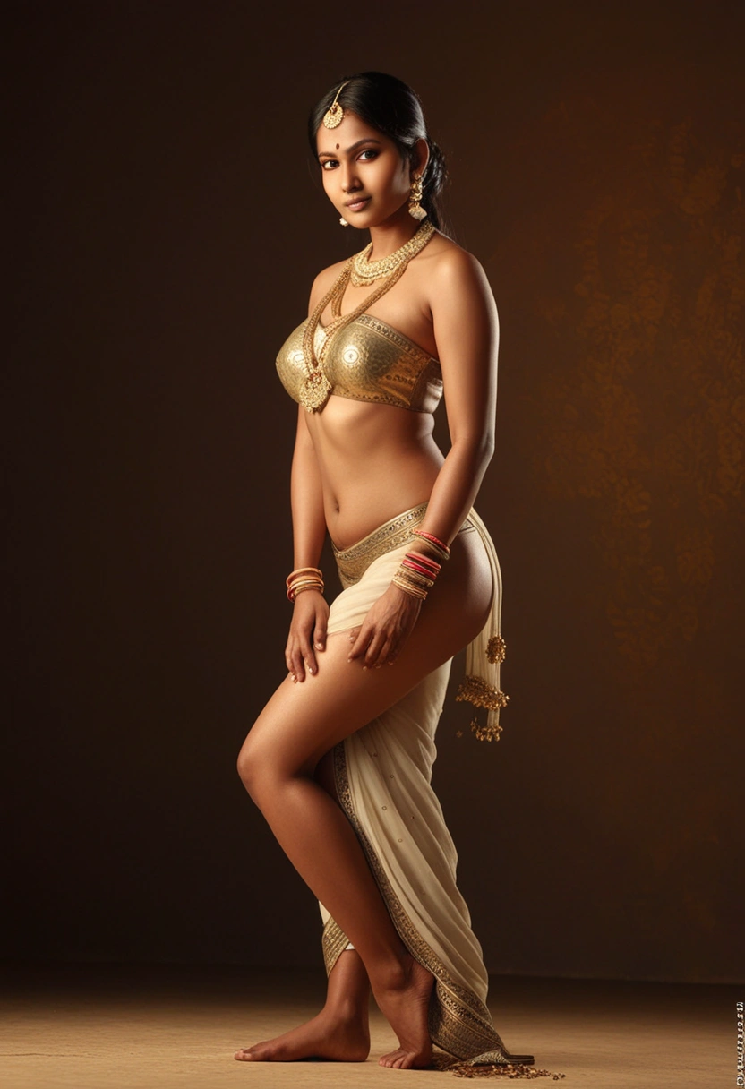 Nisha Traditional Bare photo 2 — NudeIndian