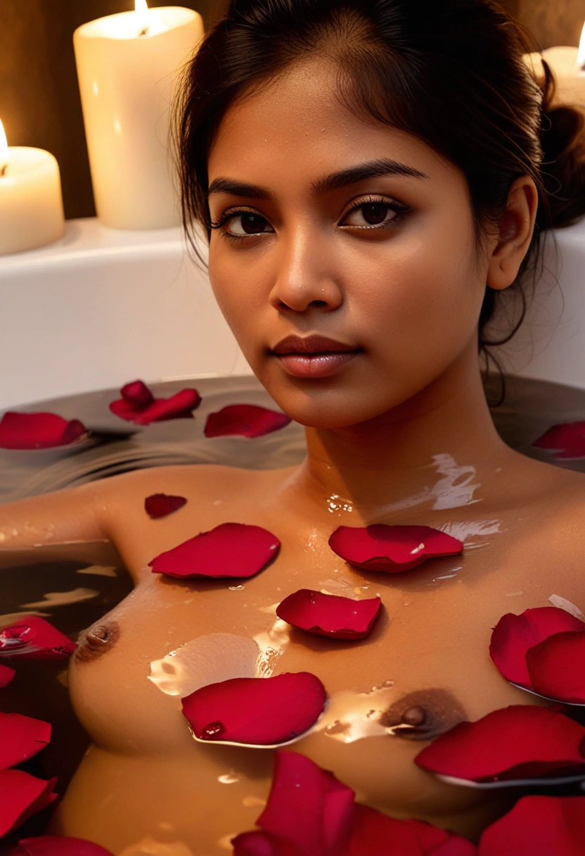Riya's Sensual Nude Bath in Toronto NRI Glory