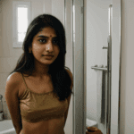 A bold reflection of an Indian girl in the mirror, showcasing self-acceptance and individuality.